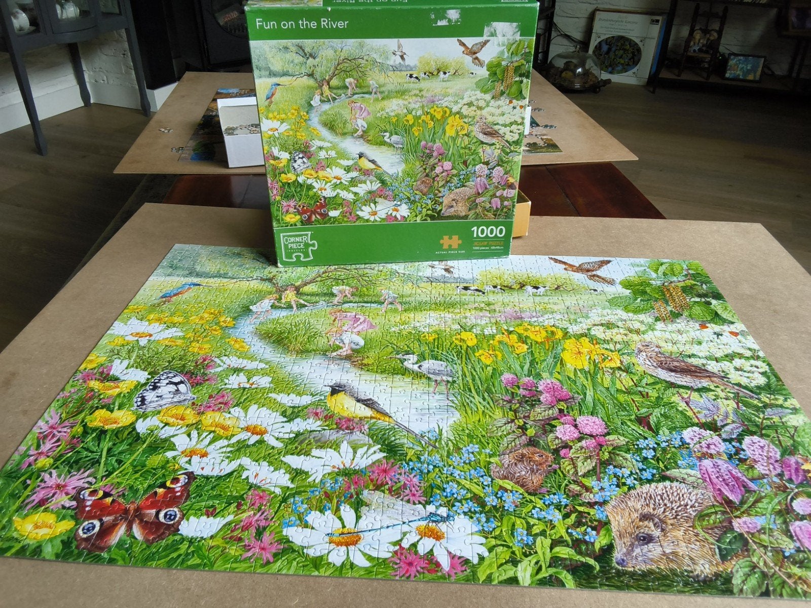 Legpuzzel 'Fun on the River' 1000 stukjes, Ophalen of Verzenden, 500 t/m 1500 stukjes, Zo goed als nieuw, Legpuzzel
