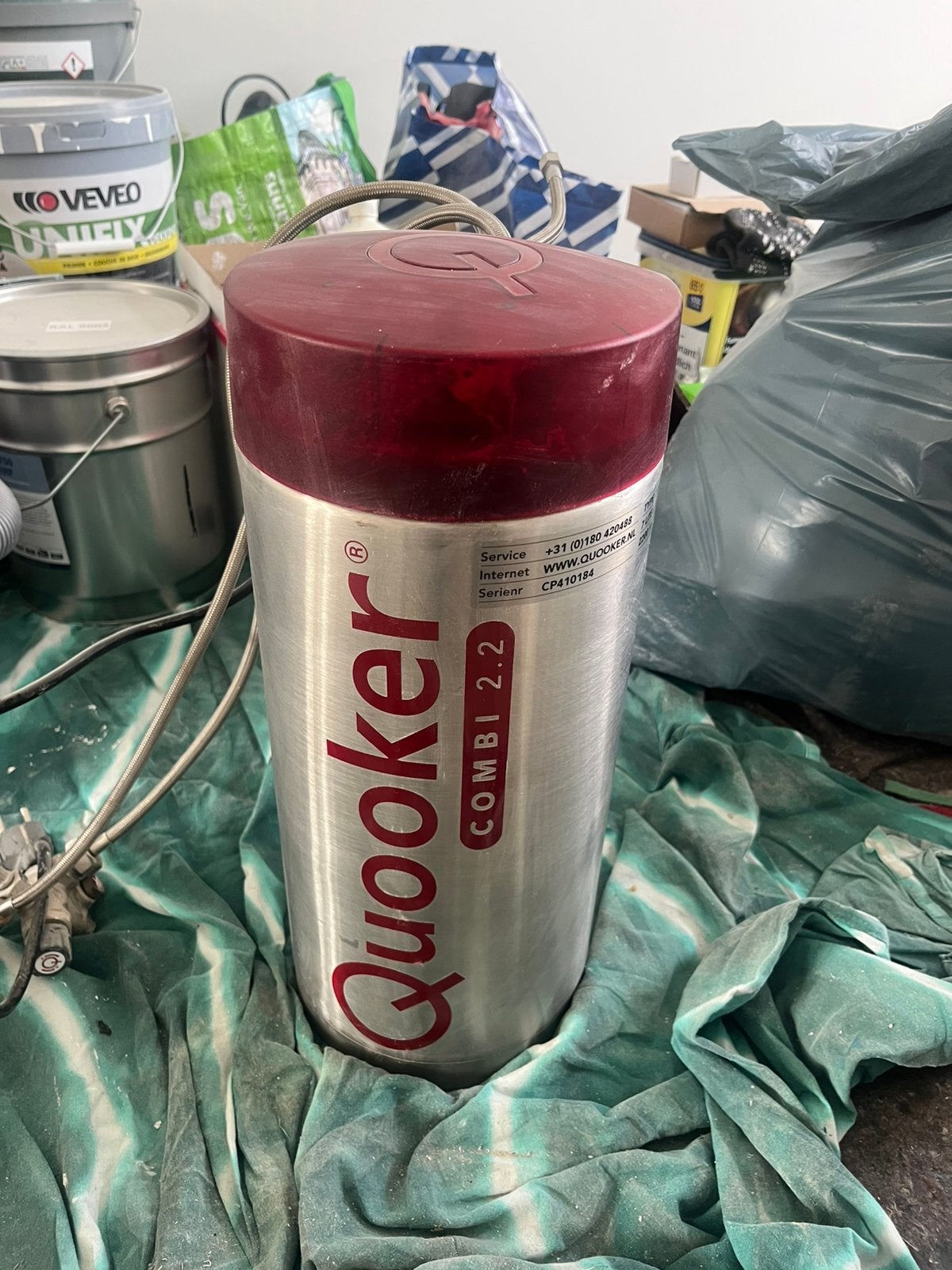 Quooker Combi 2.2 7L reservoir met aparte kokend water kraan, Ophalen, Zilver, Metaal, Overige merken