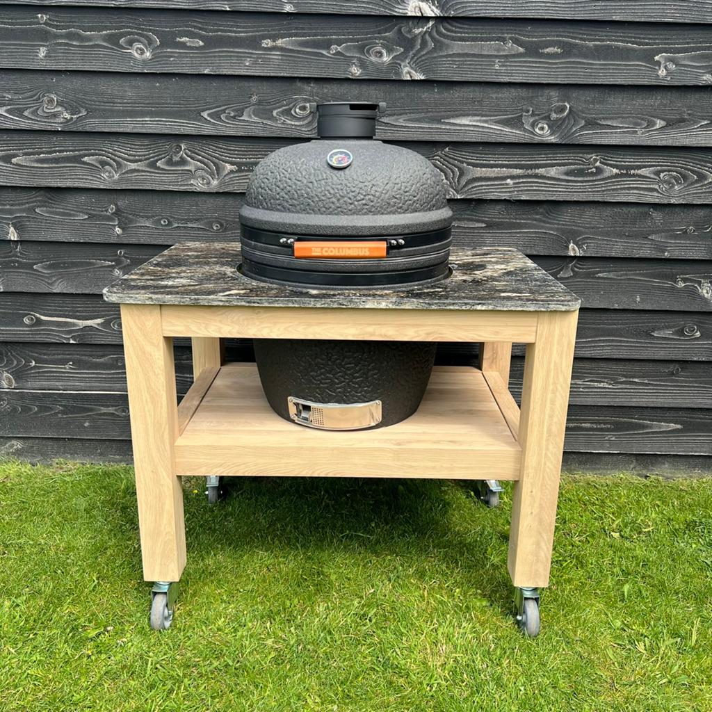 OP=OP Easy Luxe Massief Eiken Barbeque Kast Incl. Graniet, Maatwerk, Houtskool, Nieuw, Ophalen of Verzenden