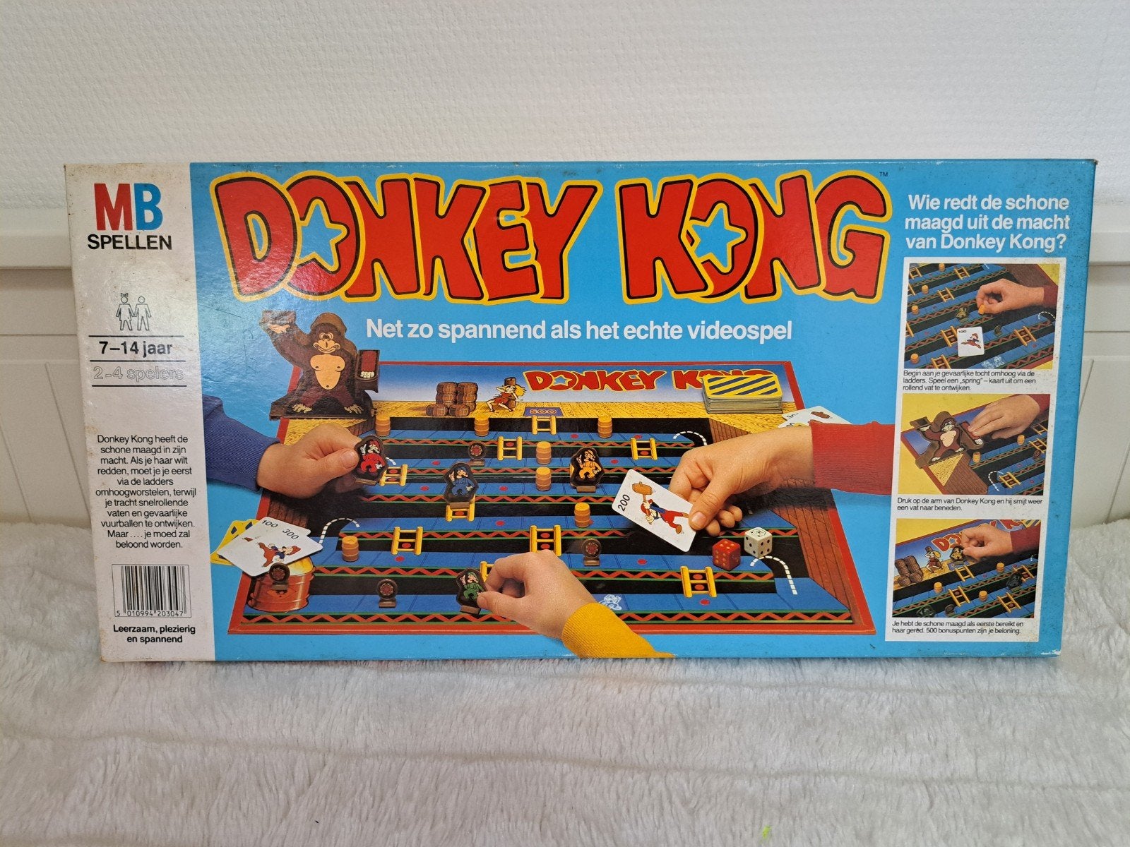 Donkey Kong Bordspel - MB - Vintage Klassieker, Hobby en Vrije tijd, Een of twee spelers, Ophalen of Verzenden, Gebruikt, MB Spellen