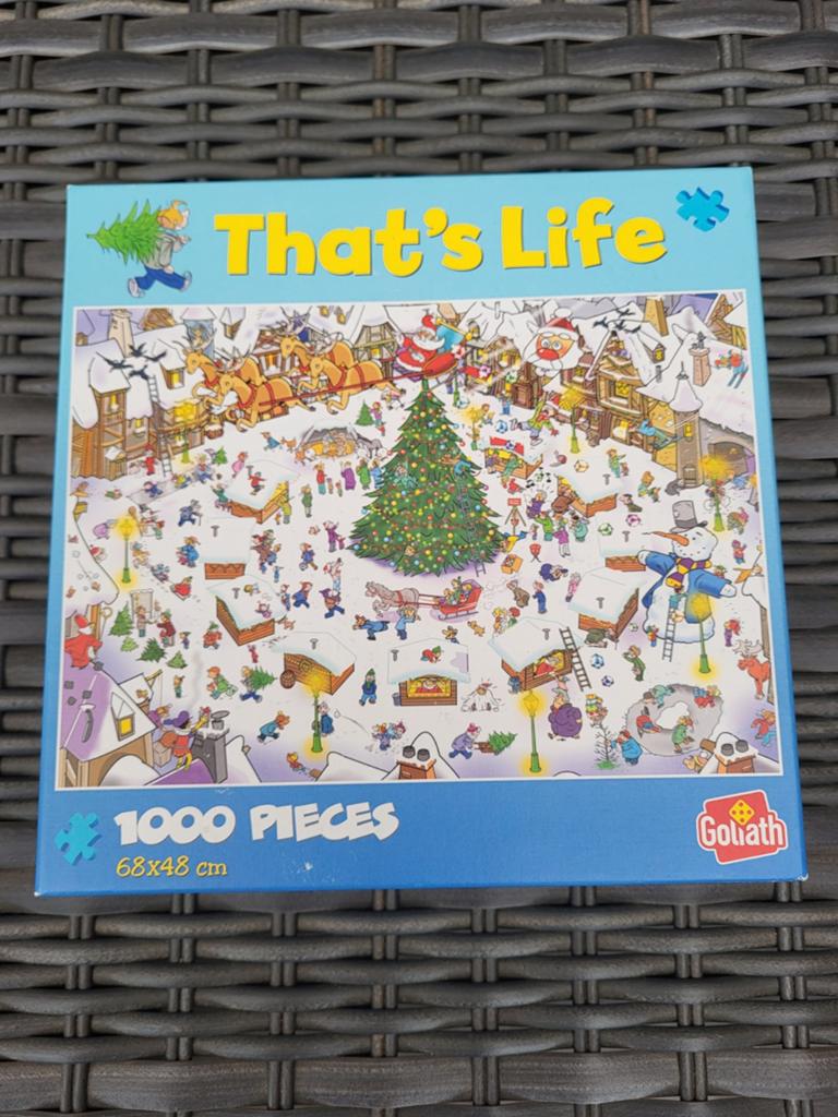 That's Life Goliath Legpuzzel 1000 stukjes Kerst, nr 371337, Ophalen of Verzenden, 500 t/m 1500 stukjes, Nieuw, Legpuzzel