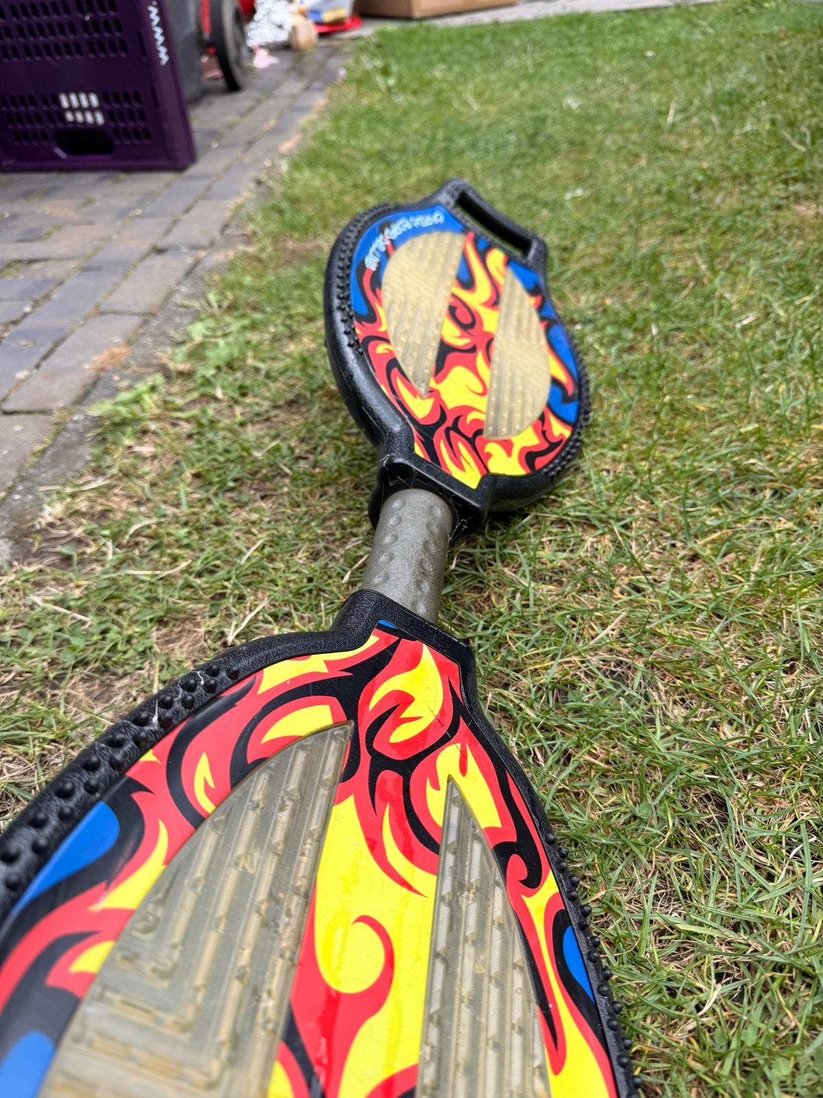 Crazy Board Deluxe Waveboard met vlammen design, Sport en Fitness, Skateboarden, Ophalen, Gebruikt, Waveboard