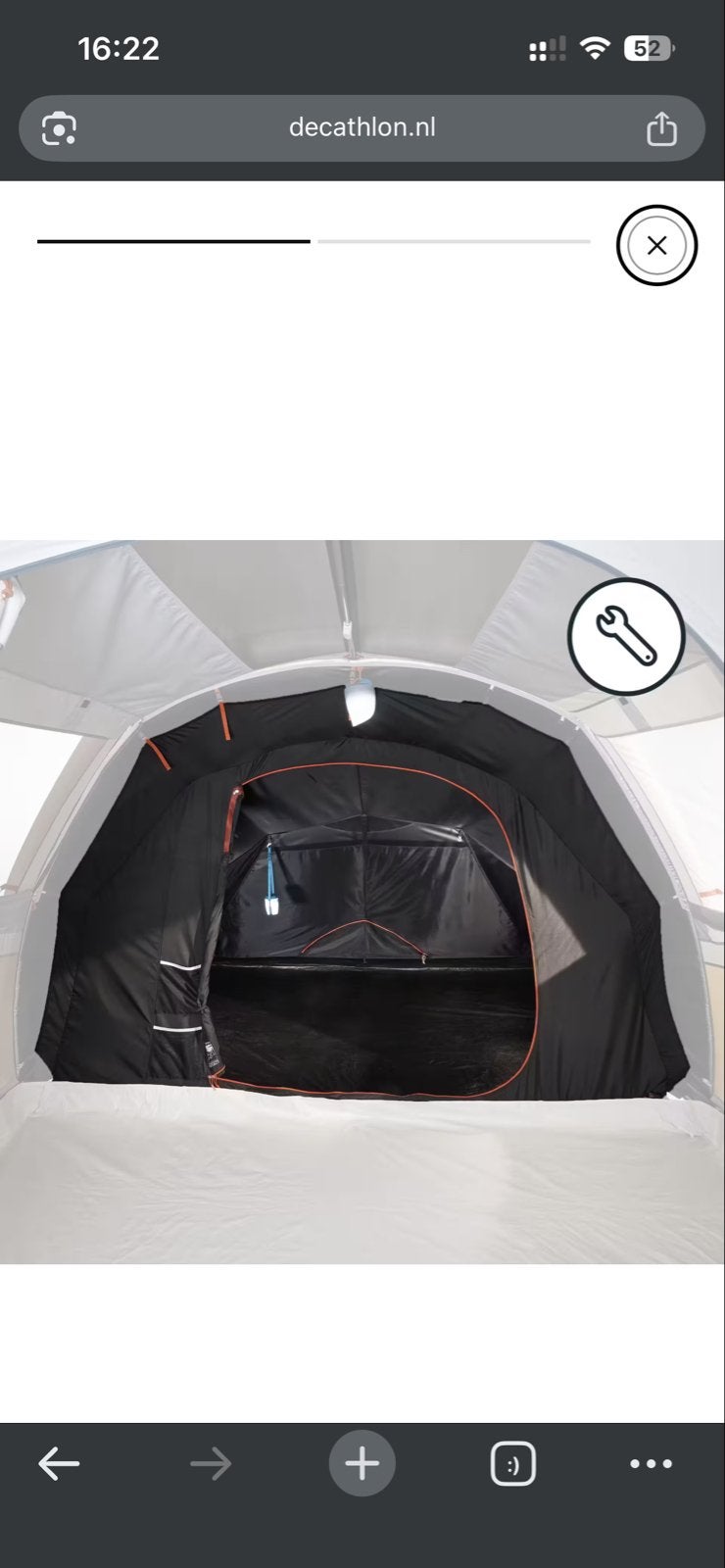 QUECHUA Binnentent voor tent Air Seconds 4.1 Fresh & Black, Ophalen, Nieuw, Tot en met 4