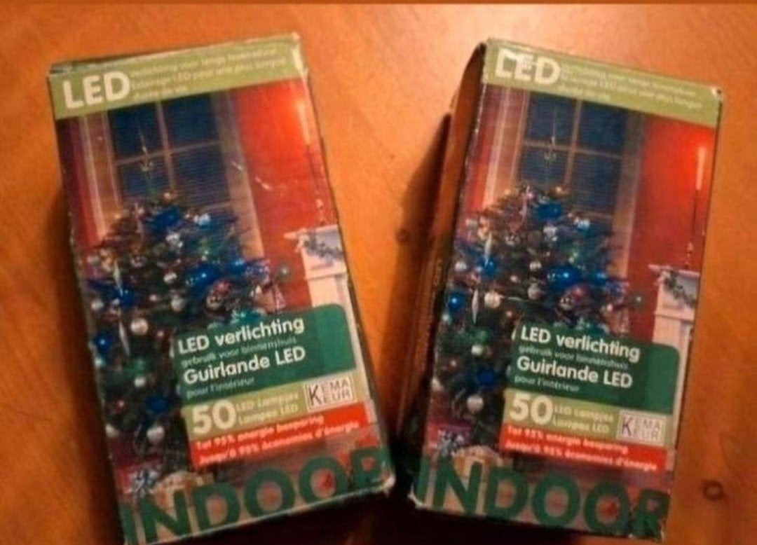 2 x led verlichting kleur kerstlampjes, Diversen, Kerst, Ophalen, Nieuw
