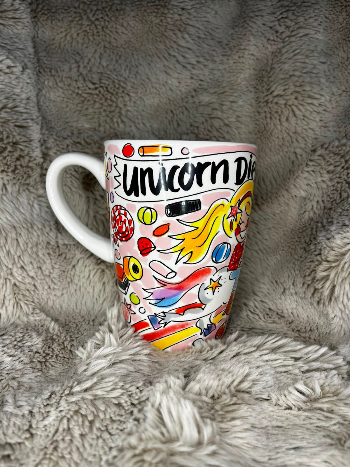 Blond Amsterdam unicorn diet mok, Ophalen, Mok, Zo goed als nieuw, Aardewerk