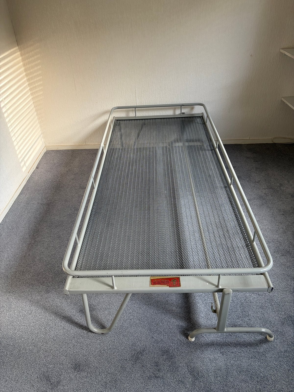 Vintage Kuperus Almelo opklapbaar spiraalbed jaren '50/'60, Ophalen, 90 cm, Eenpersoons, 190 cm of minder