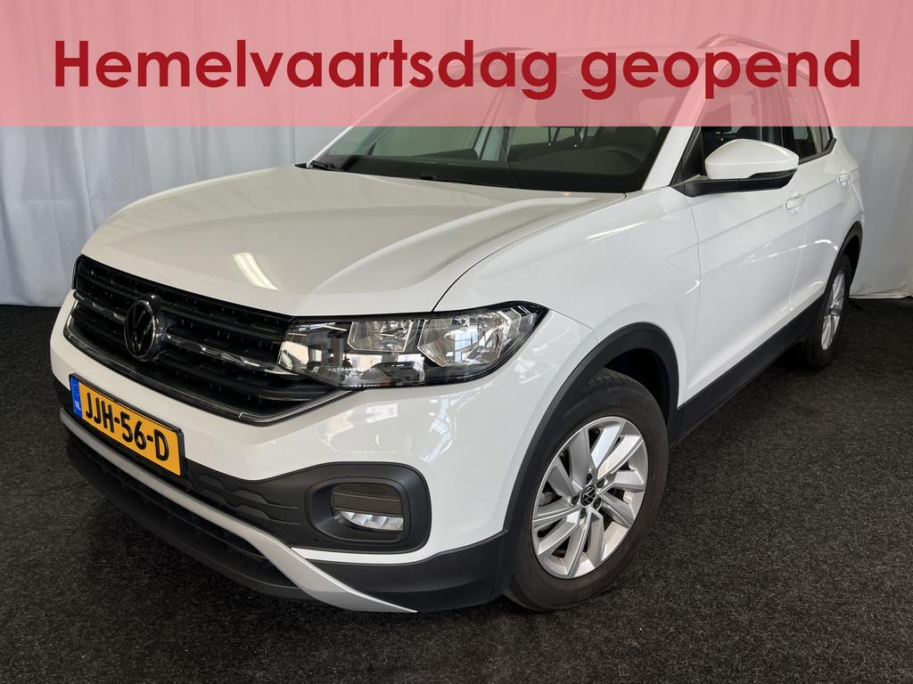 Volkswagen T-Cross 1.0 TSI Life 1E EIGN/CRUISE/AIRCO/STOELVE, Gebruikt, Met garantie (alle), 620 kg, Wit