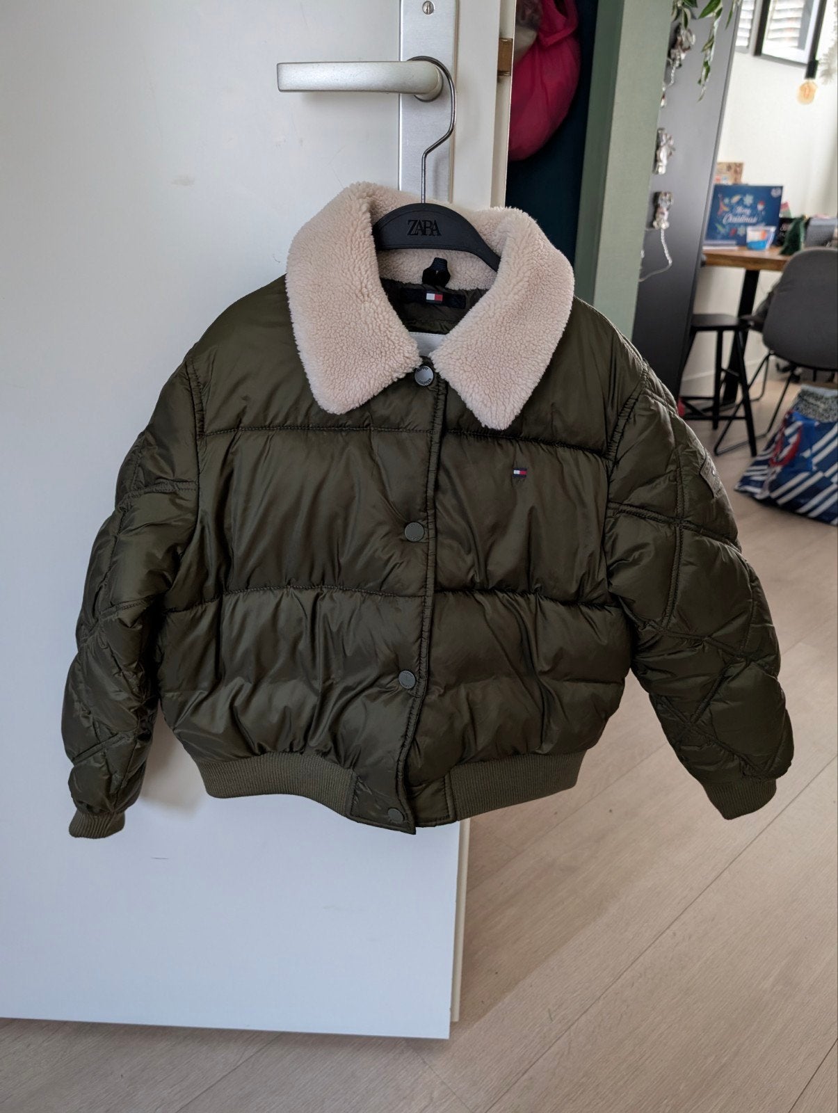 Tommy Hilfiger gewatteerde jas met teddy kraag, Kinderen en Baby's, Jongen of Meisje, Ophalen of Verzenden, Jas, Tommy Hilfiger