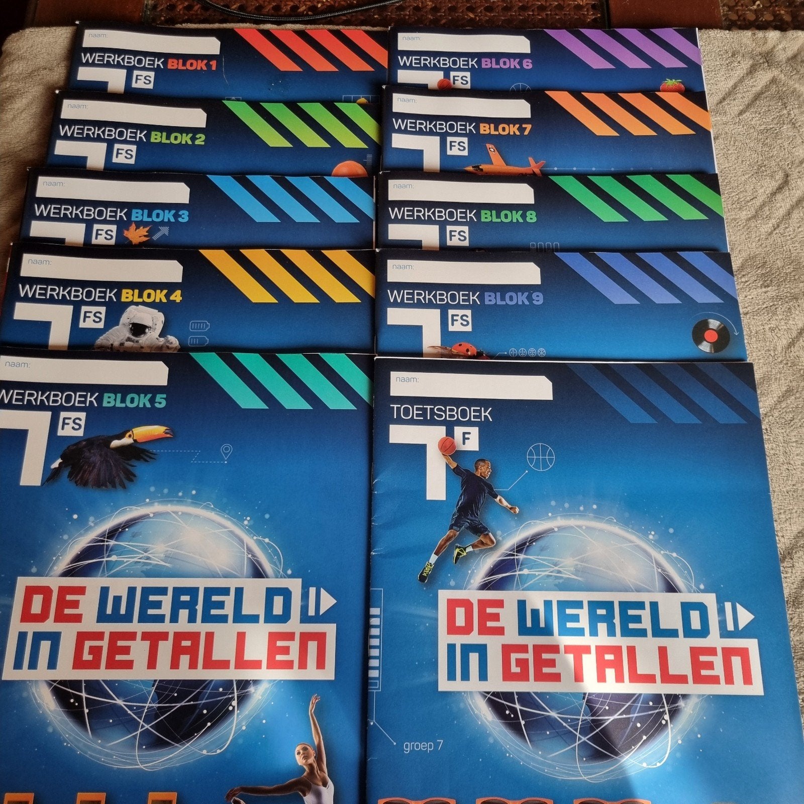 Groep 7 FS De Wereld in Getallen - Werkboeken en Toetsboek, Ophalen of Verzenden, Zo goed als nieuw
