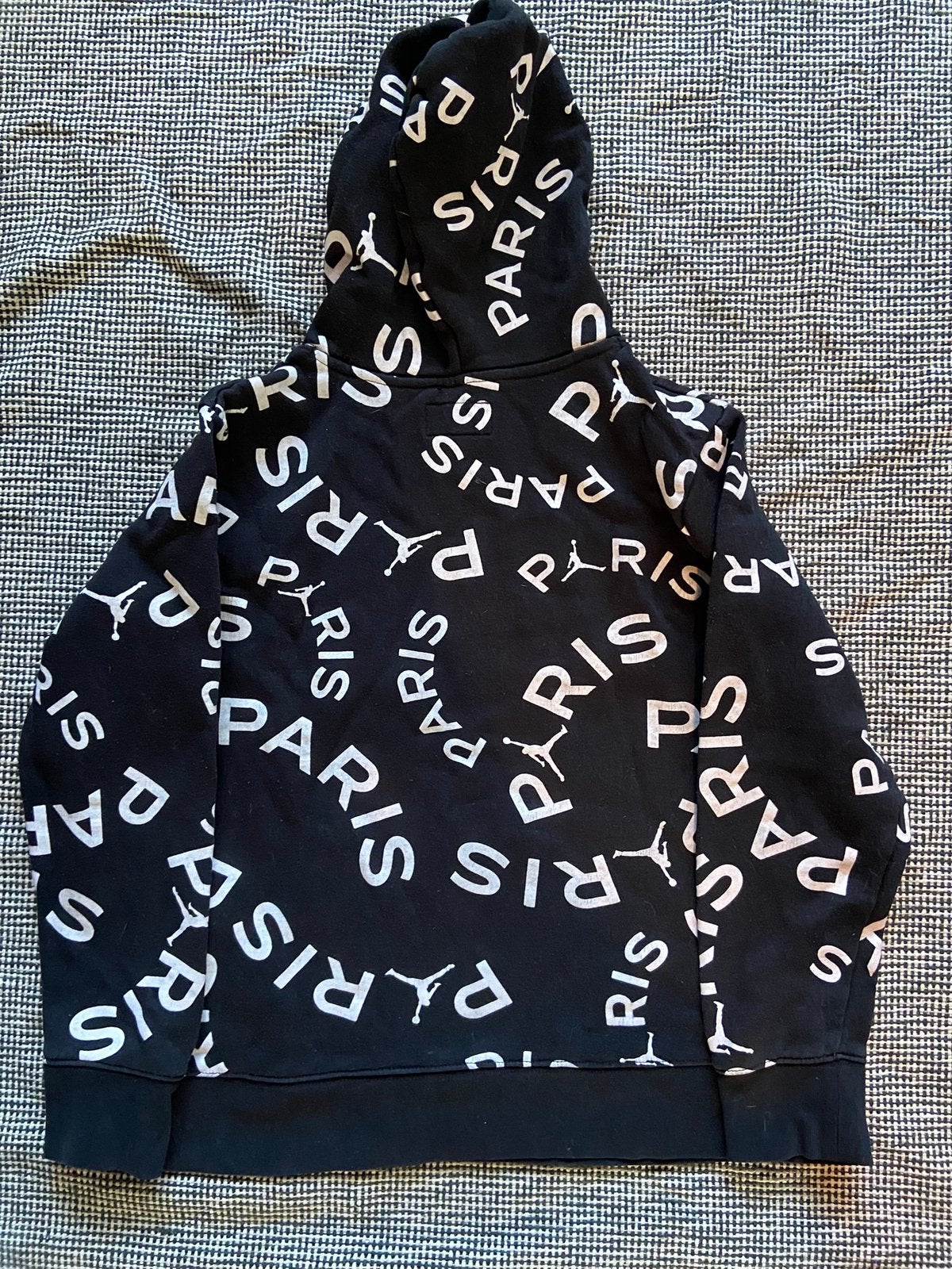 PSG x Jordan Hoodie - Zwart met Paris print, Ophalen of Verzenden, Gebruikt, Jongen of Meisje, Trui of Vest