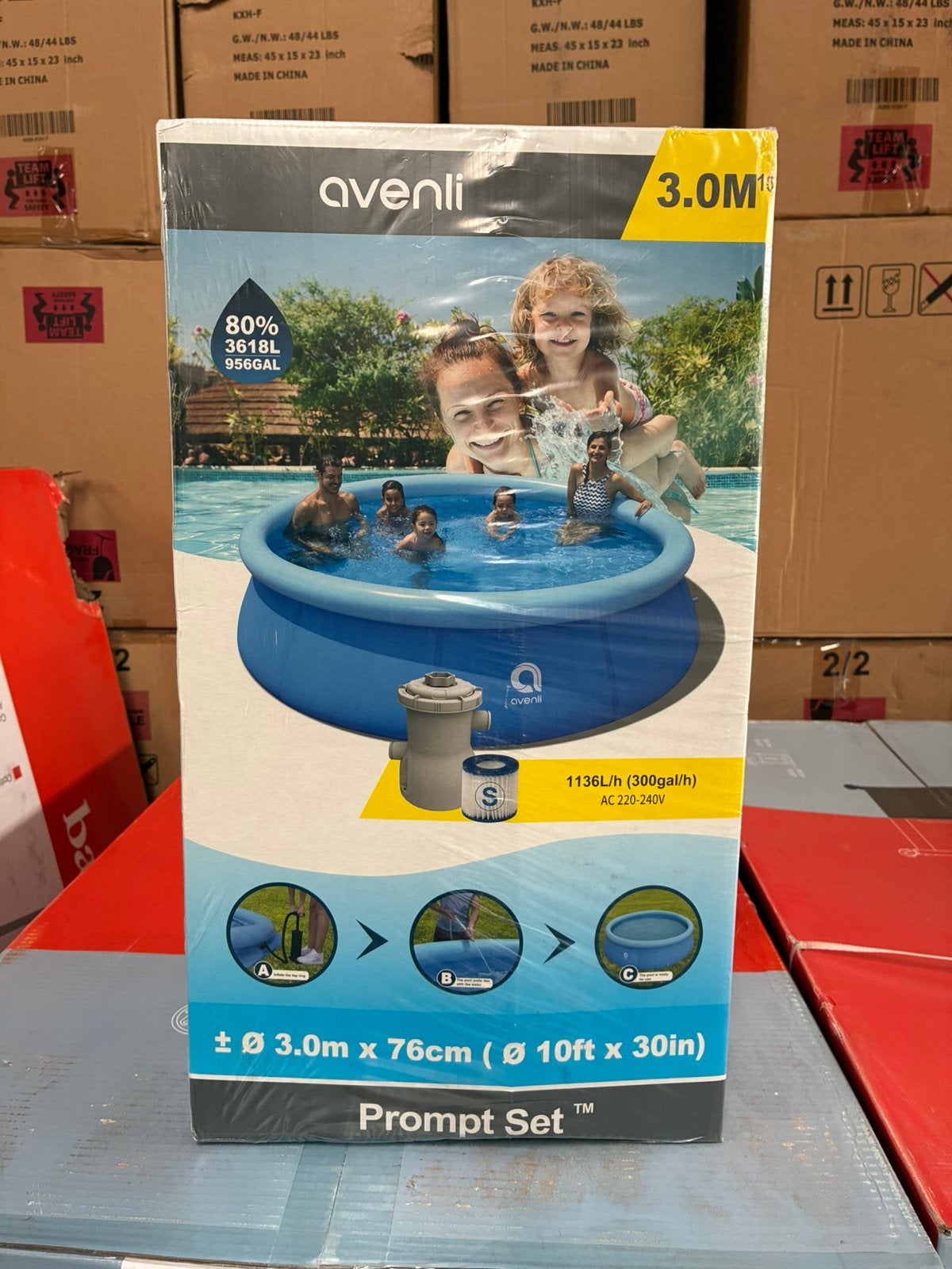 Opblaas zwembad 3 meter incl filter en pomp nieuw in doos, Minder dan 80 cm, Rond, Ophalen of Verzenden, Opzetzwembad