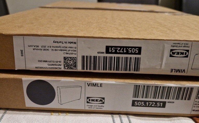 Nieuw in verpakking: 2x IKEA VIMLE Hoes voor Armleuning, Ophalen, Nieuw, 75 tot 100 cm, Minder dan 150 cm