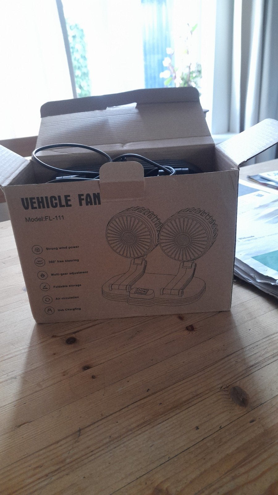 Voertuigventilator - Model FL-111 met dubbele kop, Ophalen, Zo goed als nieuw
