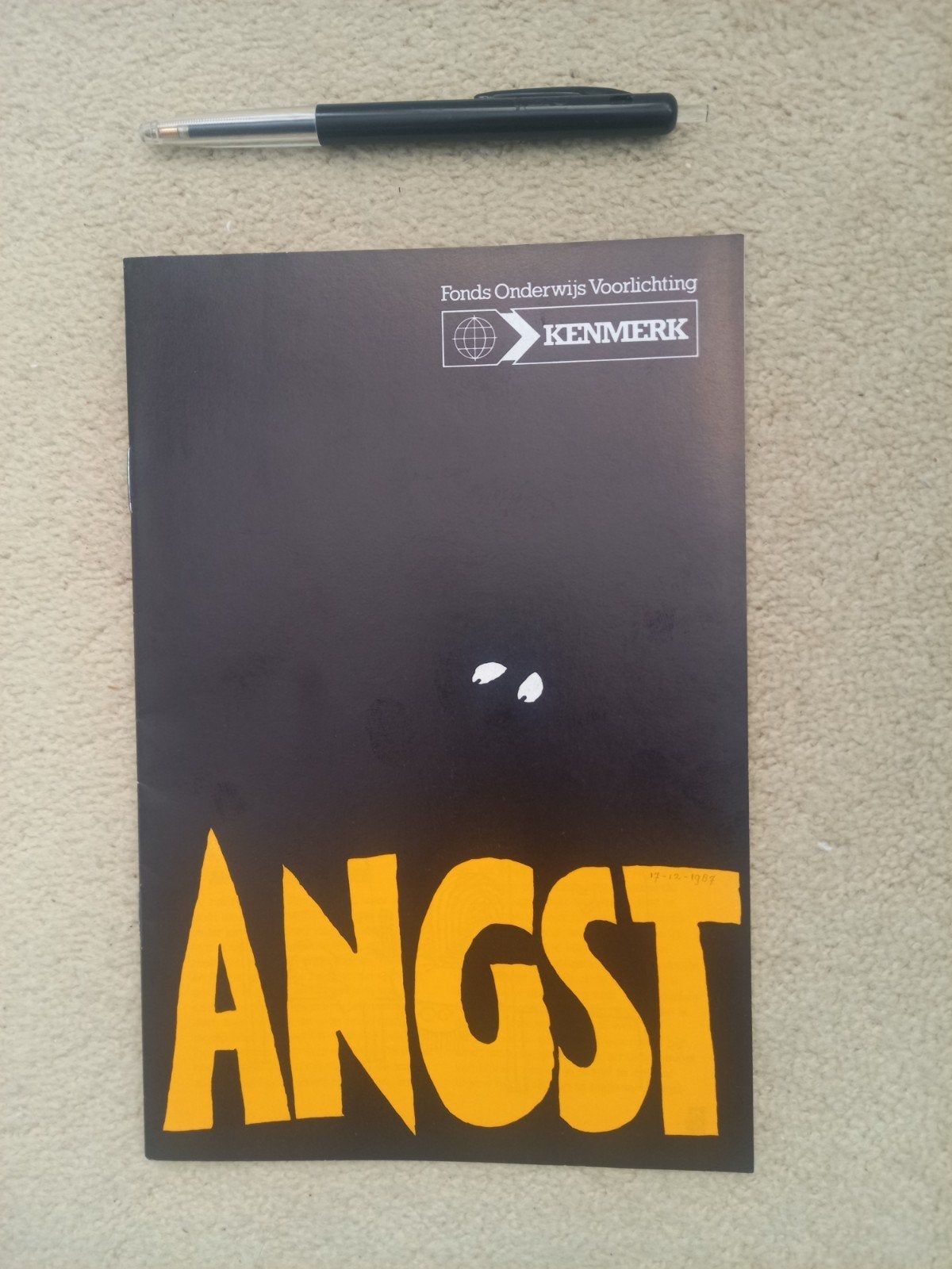 ANGST - Kenmerk 1987, Verzenden, 1980 tot heden, Tijdschrift