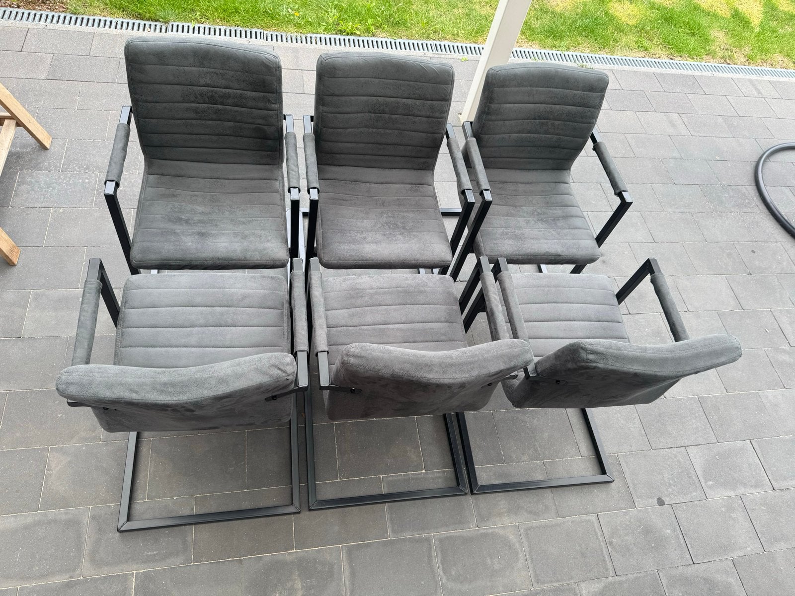 6 nette eettafelstoelen, zithoogte 46cm, Tuin en Terras, Ophalen, Zo goed als nieuw, Eettafel