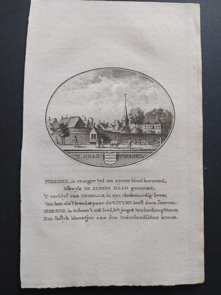 Piershil 1780, Antiek en Kunst, Kunst | Etsen en Gravures, Ophalen of Verzenden