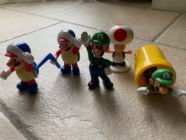 Mario, Luigi en toad poppetjes van mcdonalds, Ophalen of Verzenden, Gebruikt