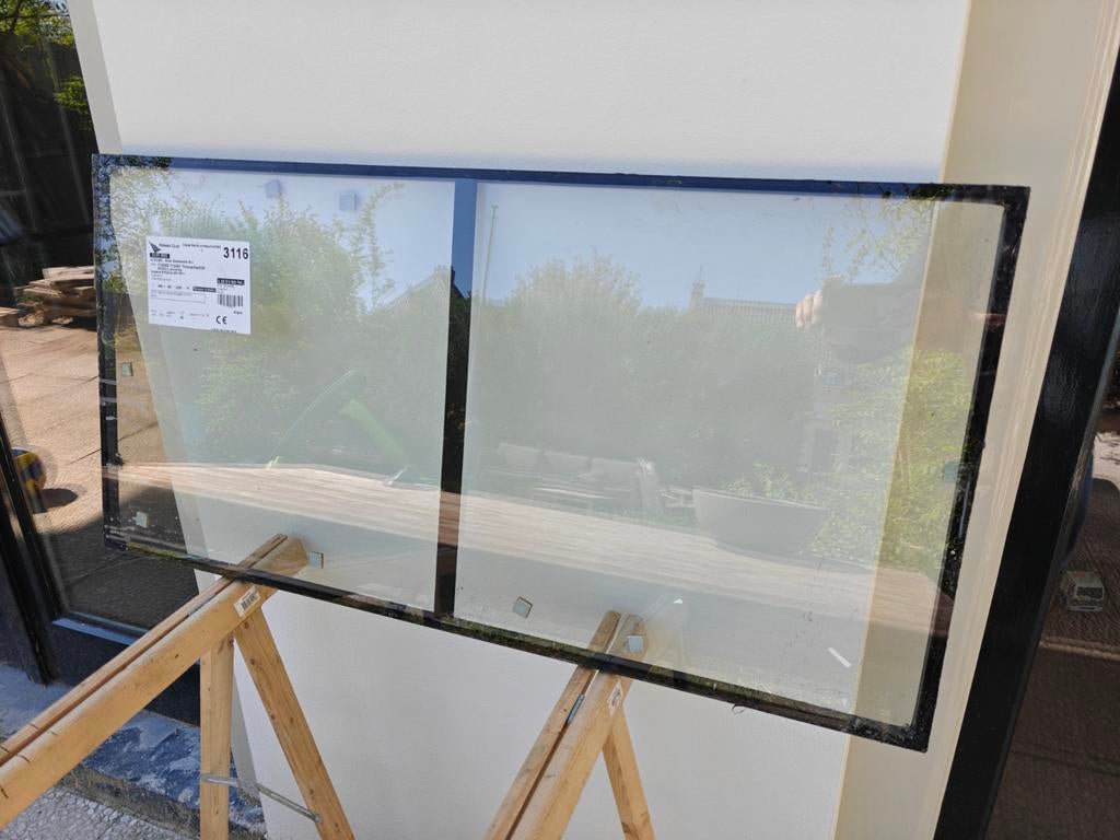 Nieuw HR++ dubbel glas 100 x 50 cm raam, Doe-het-zelf en Verbouw, Glas en Ramen, Gevelraam of Ruit, Minder dan 80 cm, 80 tot 120 cm
