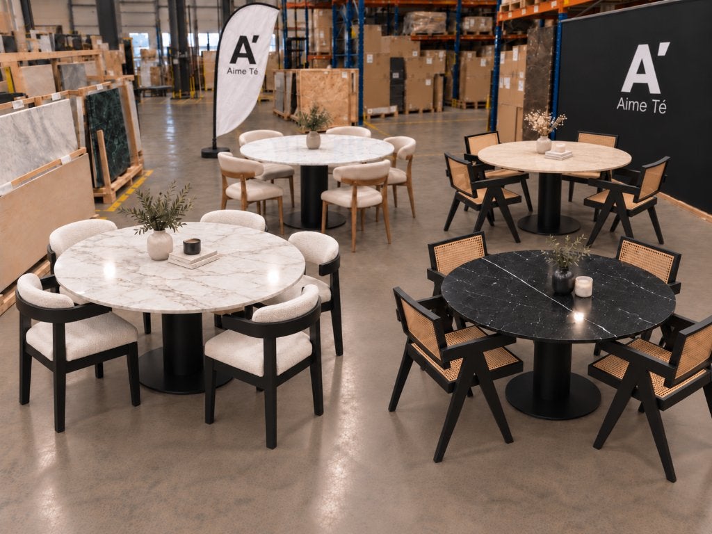 Marmeren Ronde Tafels | +30% | Uitverkoop Prijzen, Overige materialen, Marmer, Design, Minimalistisch, Modern, Rond, Ophalen of Verzenden
