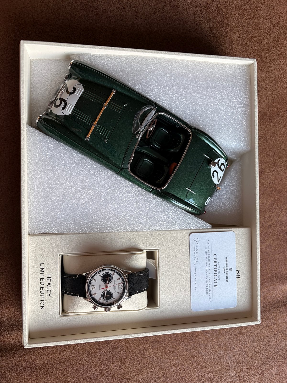 Frederique Constant Healey Limited Edition Horloge, Leer, Staal, Polshorloge, Nieuw