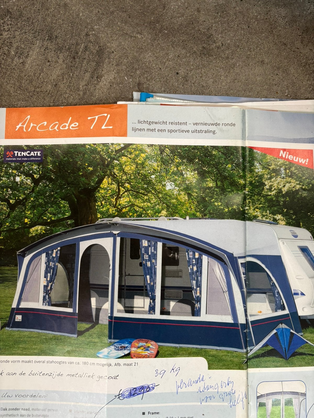 Voortent caravan Brand Arcade TL omloopmaat 918-938, Ophalen of Verzenden, Zo goed als nieuw