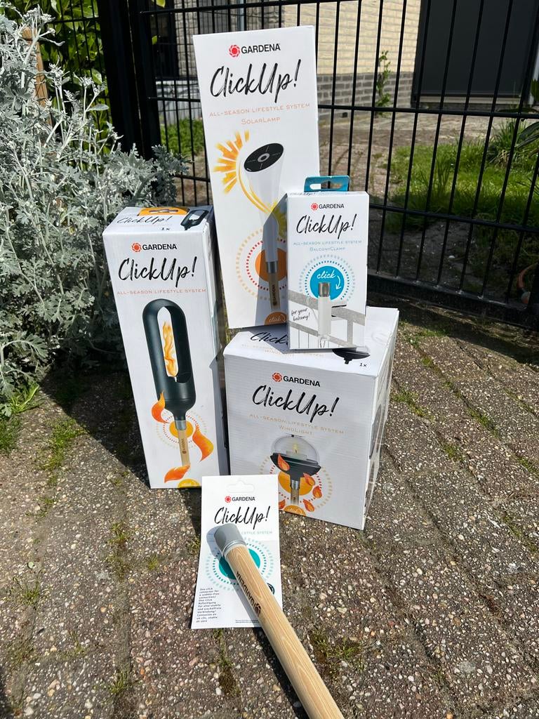 Gardena ClickUp! Tuindecoratie - voor balkon of schutting, Zonne-energie, Minder dan 50 watt, Wandlamp, Nieuw