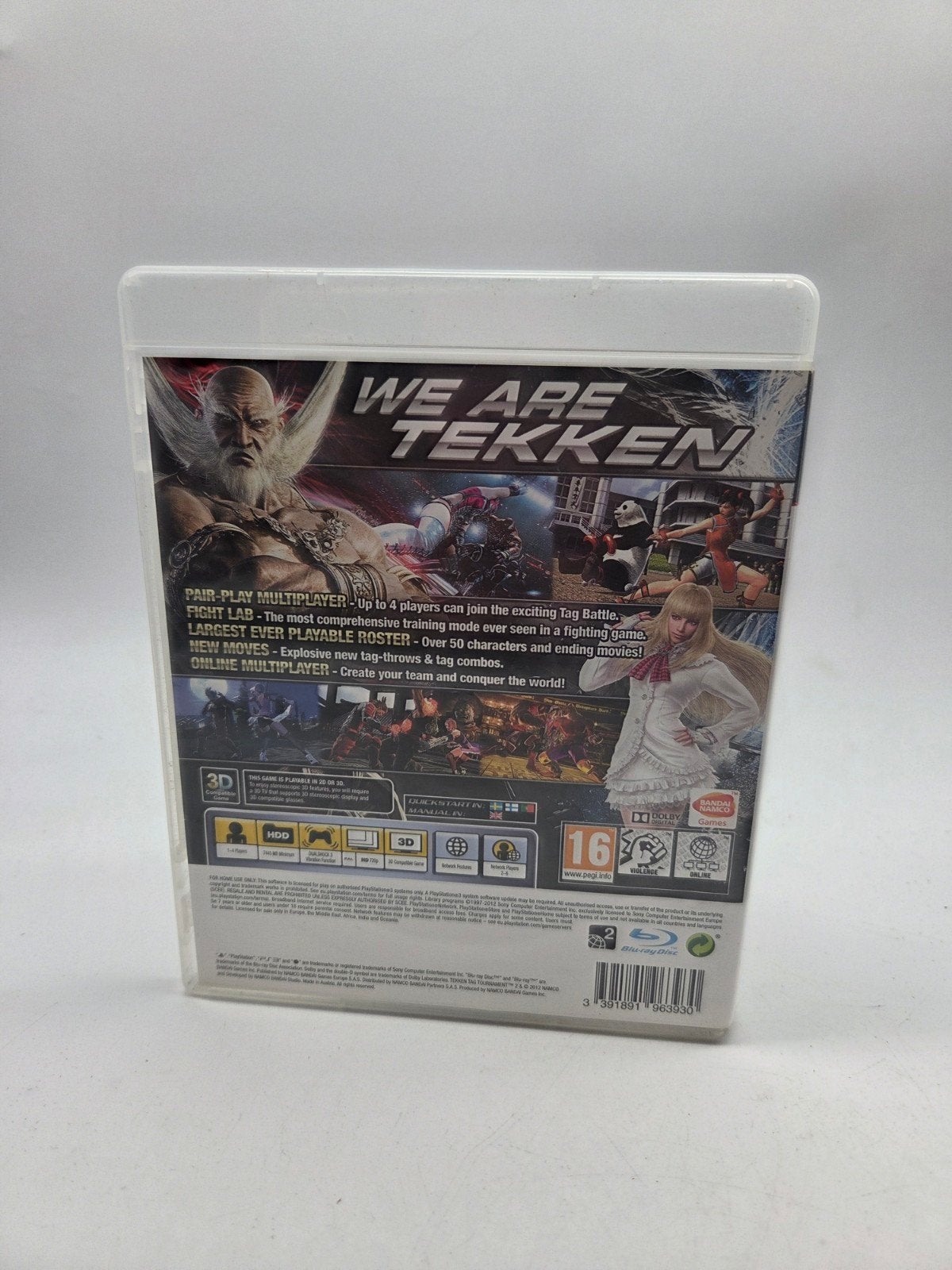 Tekken Tag Tournament 2 - PlayStation 3 (PS3), Info@bandainamcoent.eu, Ophalen of Verzenden, Zo goed als nieuw, Eén computer