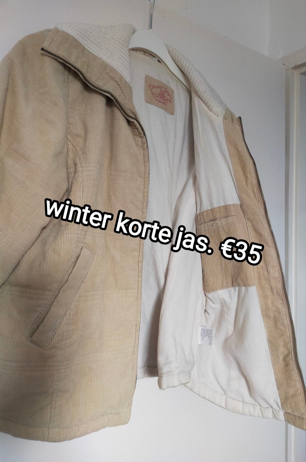 Casual Stijl Winterjas - Maat M, Beige, Zo goed als nieuw, Casual Stijl, Ophalen