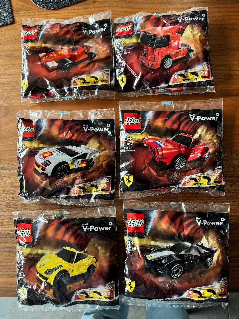 Complete verzameling (6 sets) LEGO Shell V-Power Ferrari '12, Compleet, Overige thema's, Lego, Overige typen
