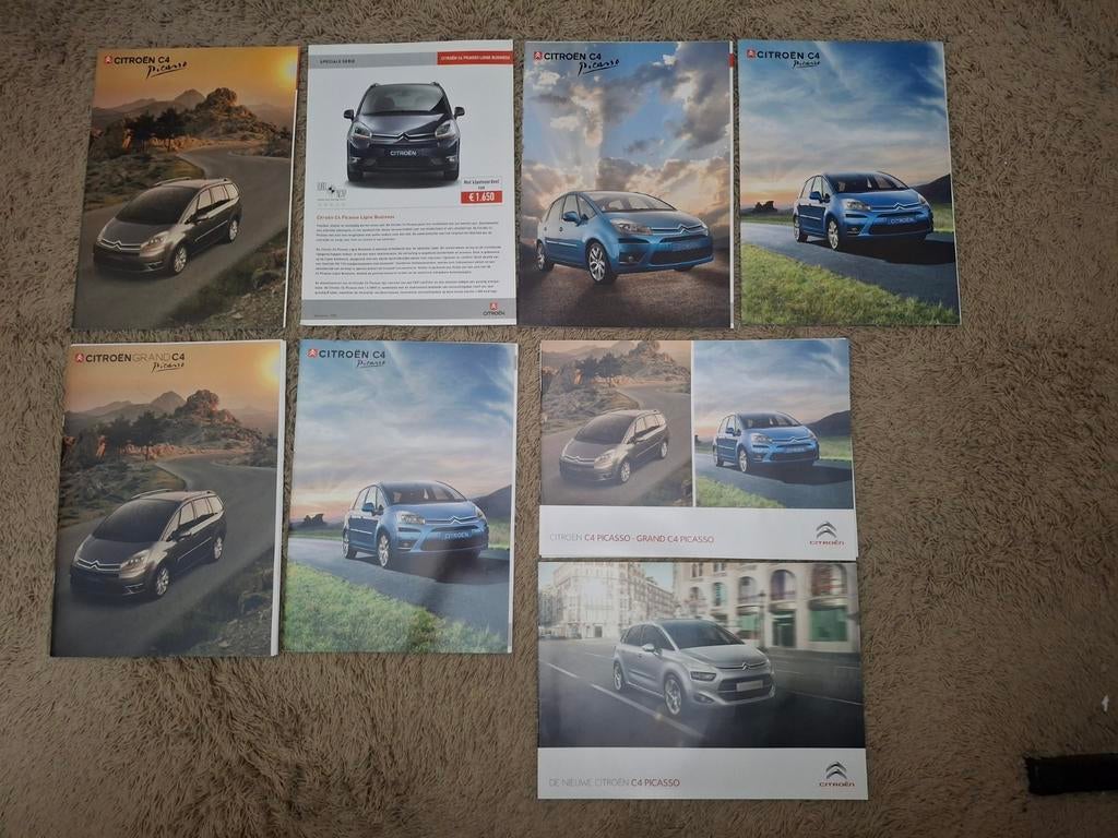 Lot autofolders Citroen C4 Picasso, Boeken, Auto's | Folders en Tijdschriften, Verzenden, Gelezen, Citroën