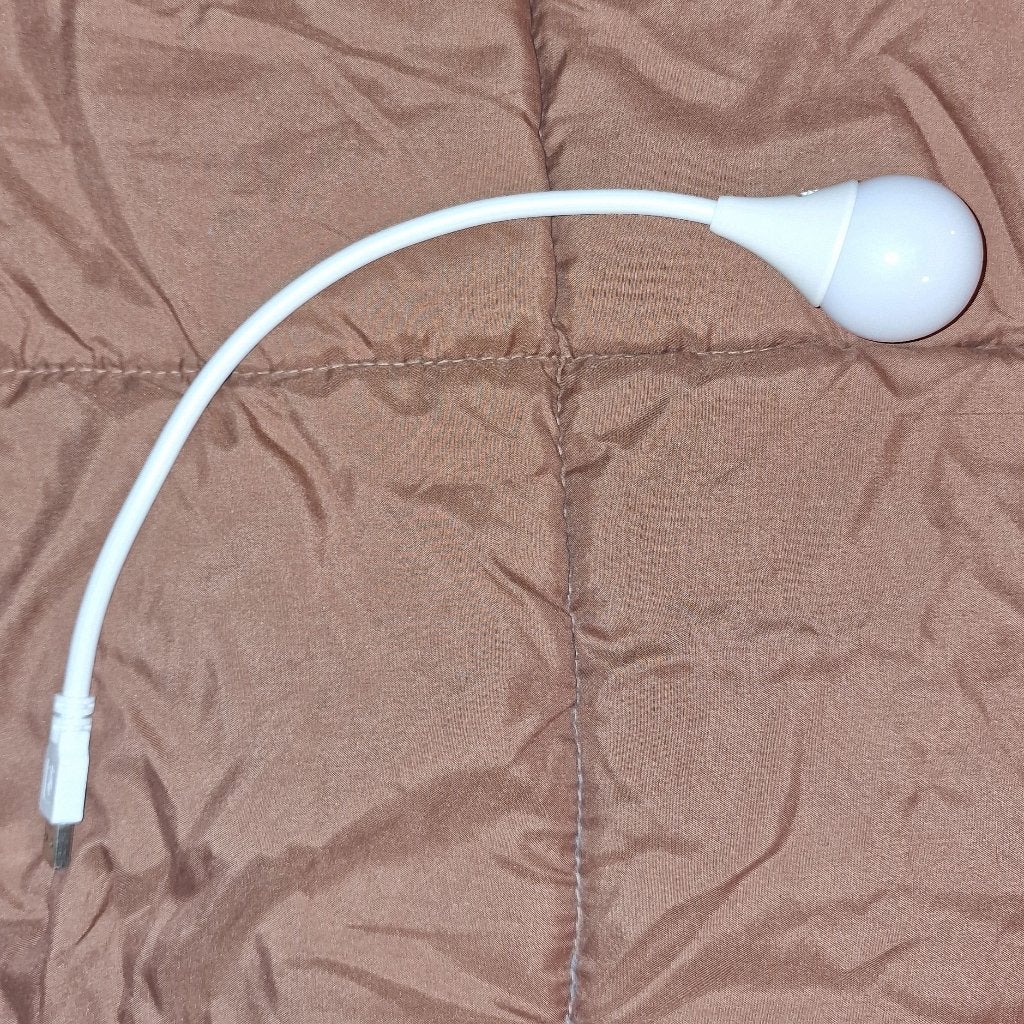 USB-A LED leeslamp met flexibele zwanenhals – wit, Wit, Overige merken, Kunststof, Met schakelaar