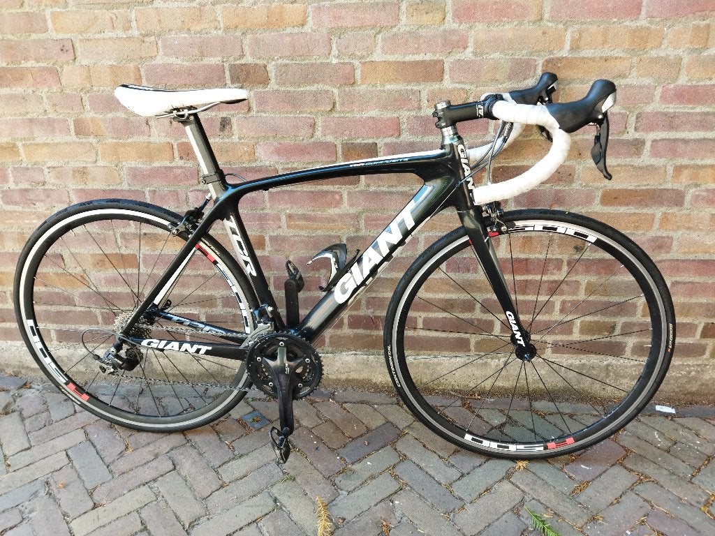 Giant TCR full carbon bijna nieuw Dames Racefiets Maat M, Fietsen en Brommers, Fietsen | Racefietsen, 28 inch, Carbon, Velgrem