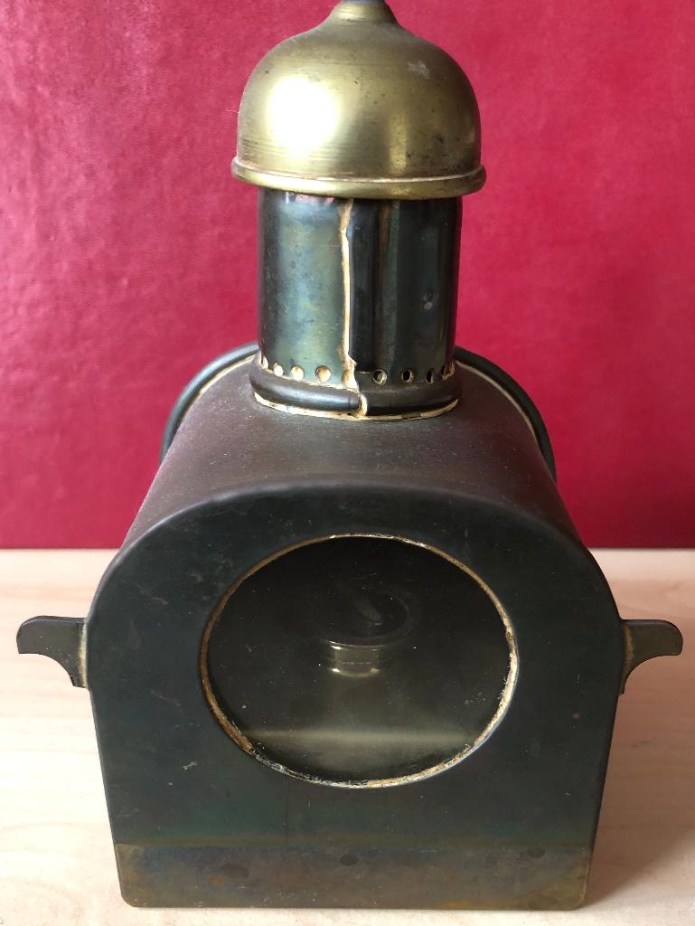 Antieke messing toverlantaarn (of scheepslamp) ca. 1910, Antiek en Kunst, Verzenden