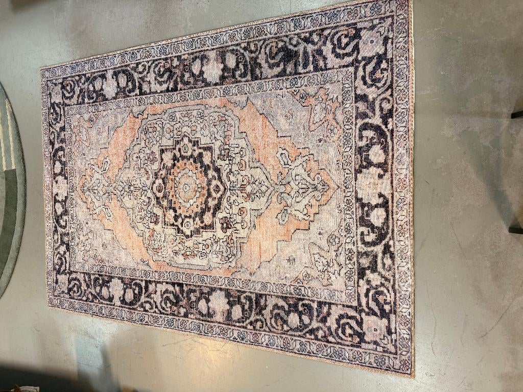 Vintage vloerkleed paars 160x230 cm, Huis en Inrichting, Interieur05, 150 tot 200 cm, Vintage, Ophalen of Verzenden