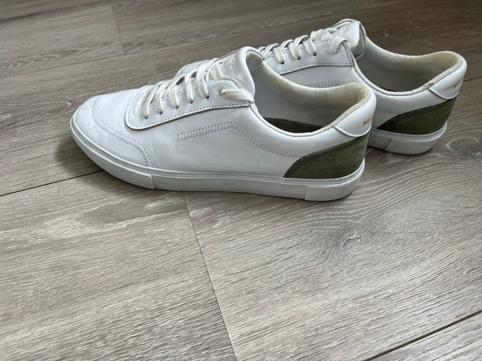 Marc O'Polo sneakers wit met groen - Maat 42, Wit, Ophalen of Verzenden, Sneakers of Gympen, Zo goed als nieuw