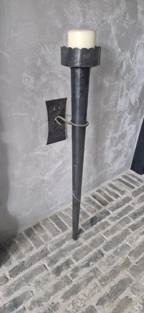 wandkandelaar, Ophalen, Bruin, Zo goed als nieuw, Kandelaar