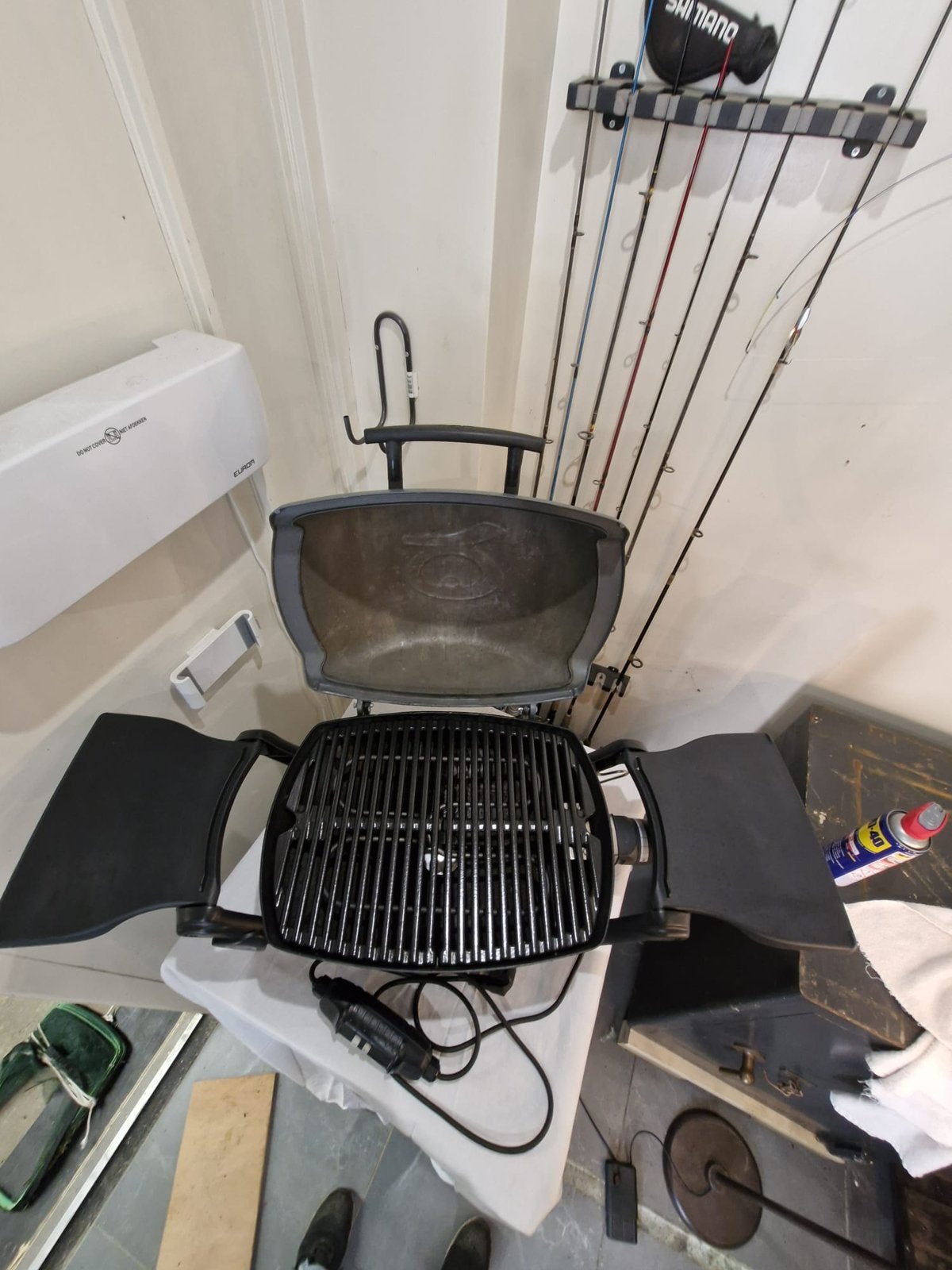 Weber Q1400 elektrische barbecue – met onderstel en wielen, Ophalen, Zo goed als nieuw