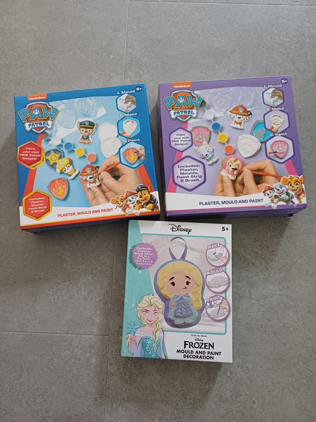 Paw Patrol & Frozen Gipsgiet en Verf Knutselsets, Ophalen of Verzenden, Nieuw, Knutselen