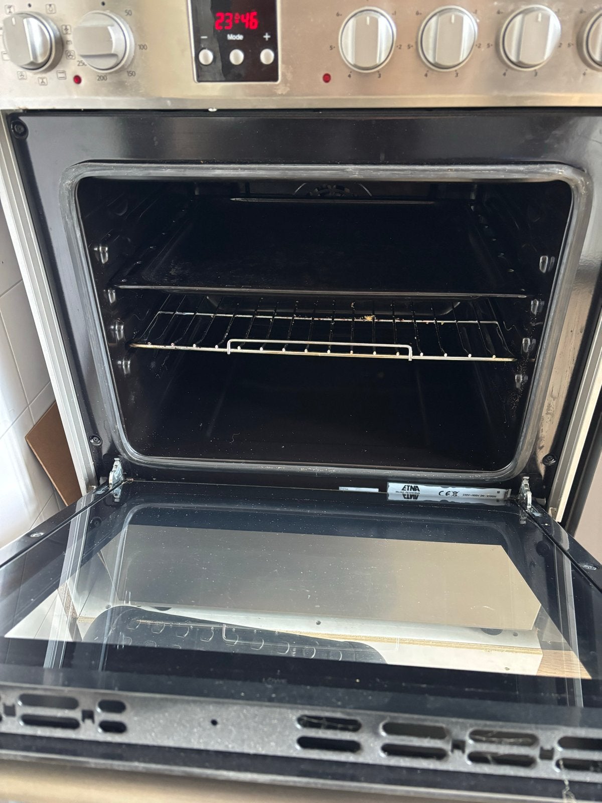 Etna fornuis met keramische kookplaat en oven, Gebruikt, 60 cm of meer, Keramisch, Grill