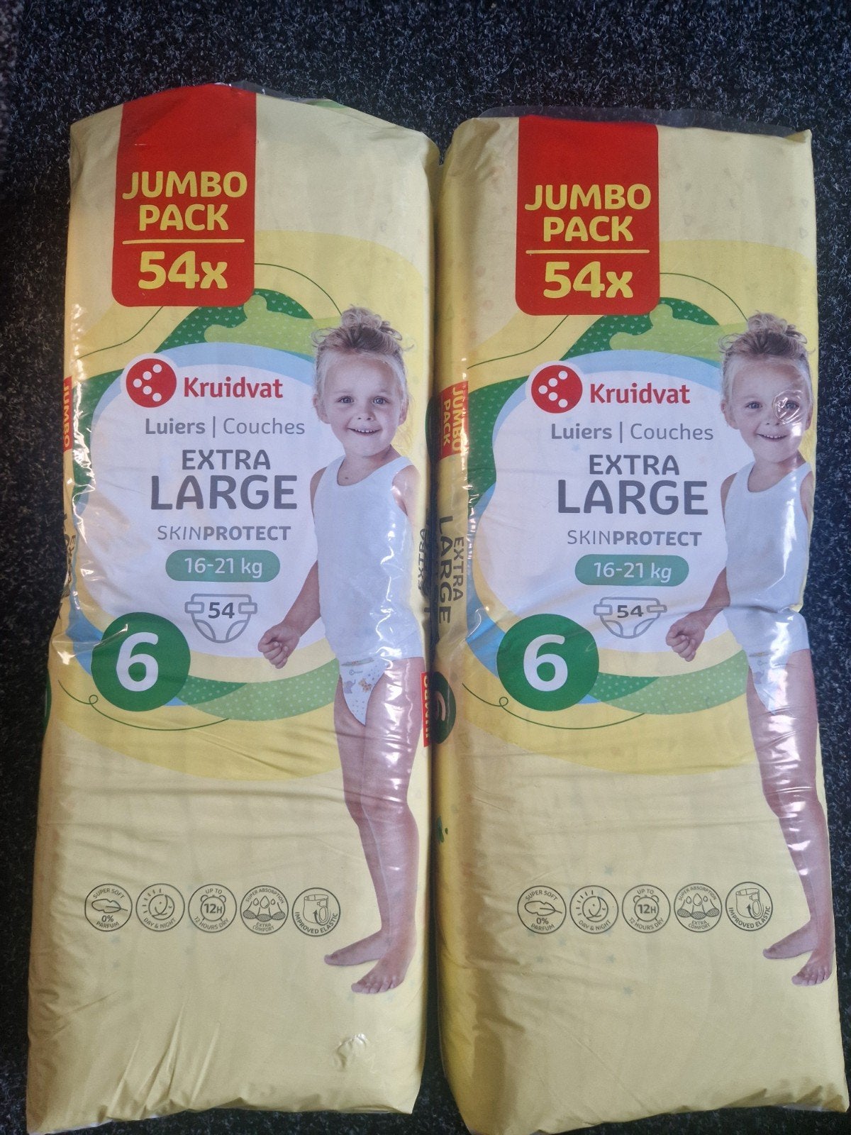 Kruidvat Luiers Extra Large Maat 6 (16-21 kg) Jumbo Pack, Ophalen