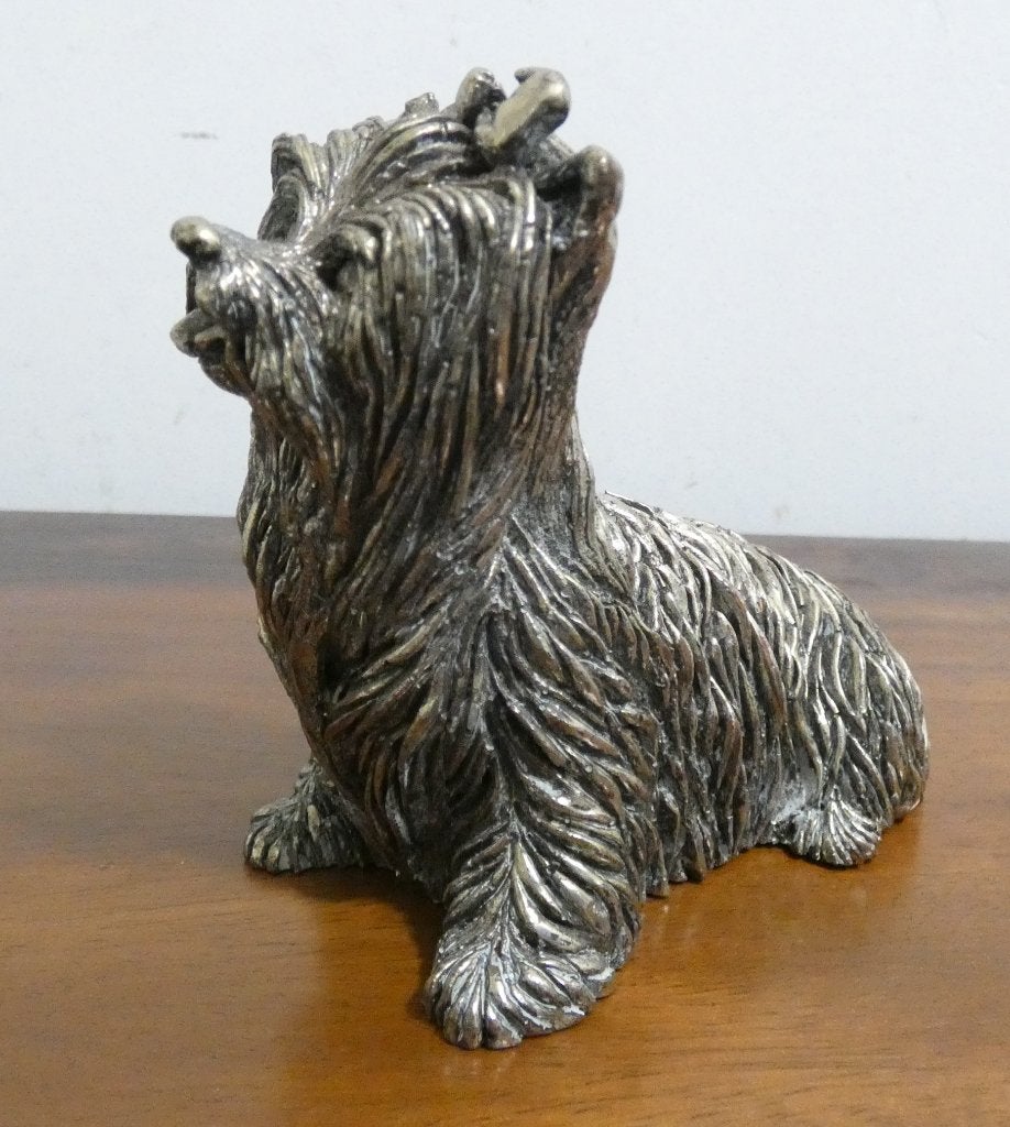 Yorkshire Terrier - beeldje - R. Argento 925 Italy [1450], Ophalen of Verzenden, Gebruikt, Dier
