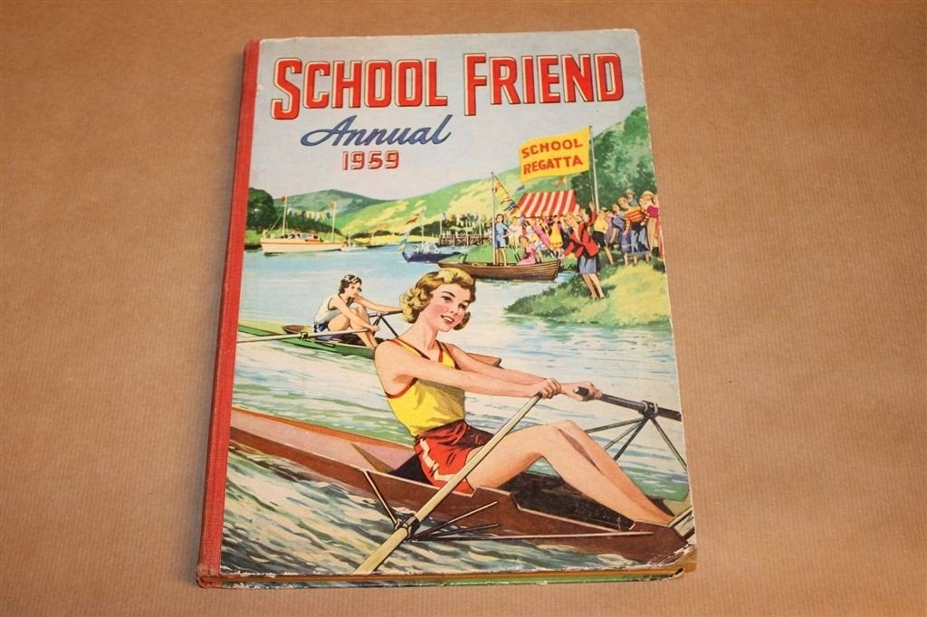 School Friend Annual 1959 — Vintage Engels Meisjesjaarboek, Ophalen of Verzenden, Gelezen