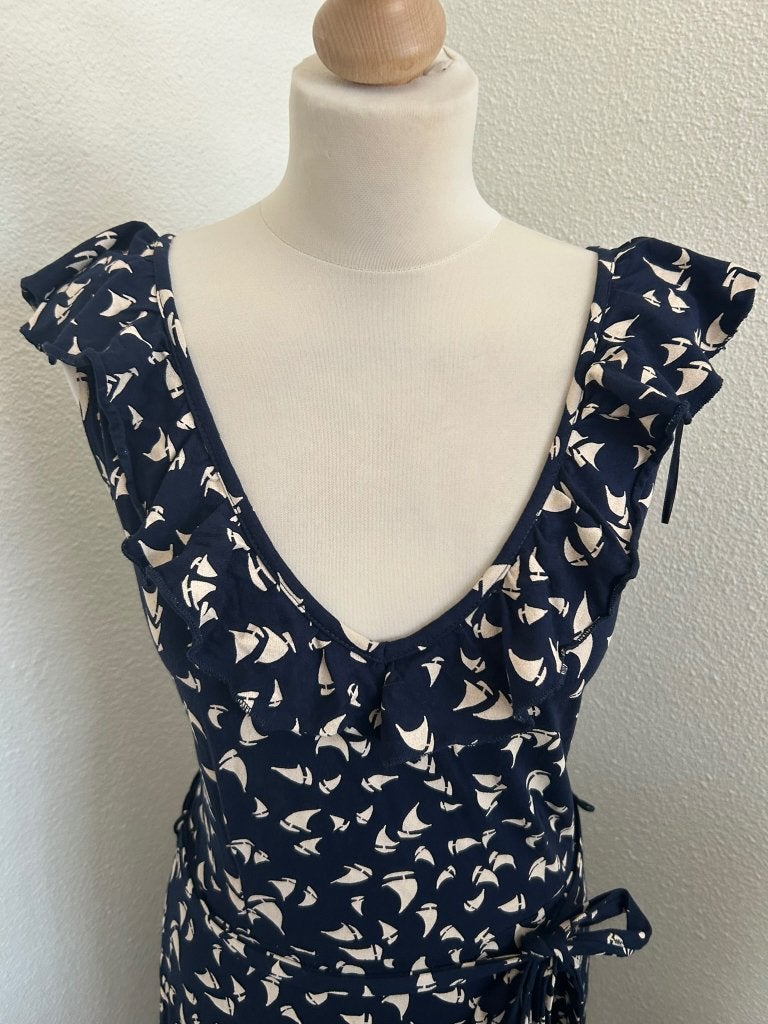 King Louie maat L blauwe zomer jurk 2134, Kleding | Dames, Blauw, Maat 42/44 (L), Ophalen of Verzenden, Zo goed als nieuw