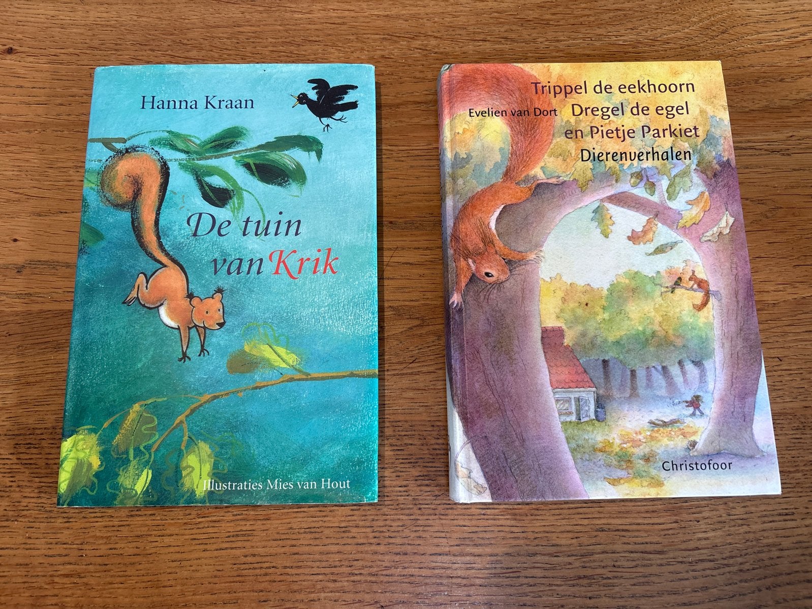 2 kinderboeken: De tuin van Krik & Trippel de eekhoorn, Ophalen of Verzenden, Gelezen, Fictie algemeen