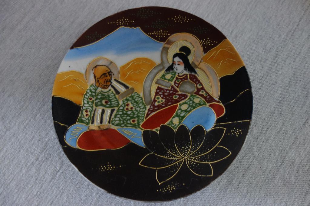 Wandbord Japans Satsuma porselein, Ophalen of Verzenden