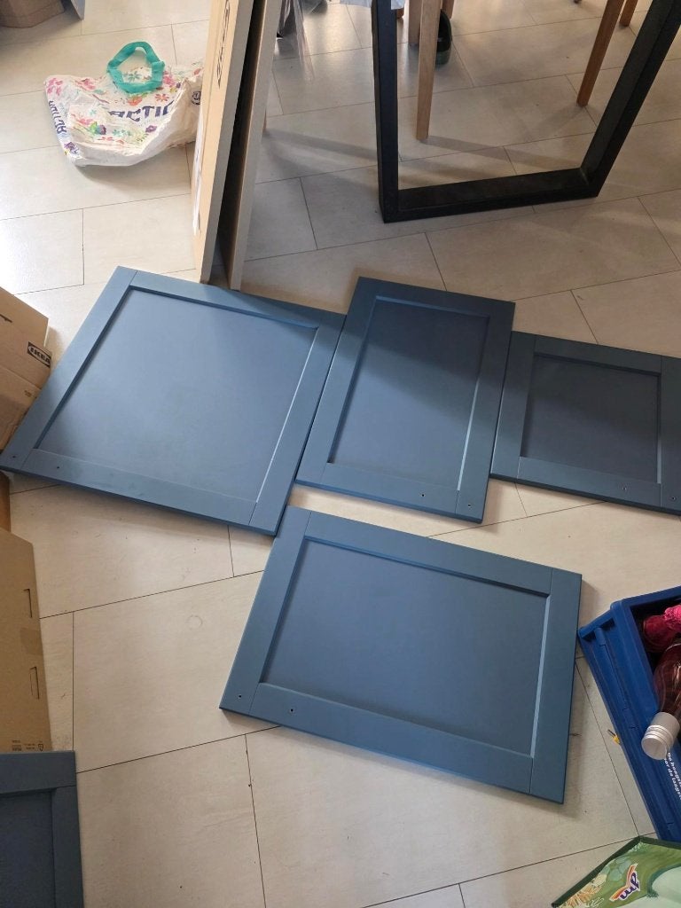 Ikea kastdeurtjes keuken, Ophalen, Blauw, Nieuw, 50 tot 100 cm