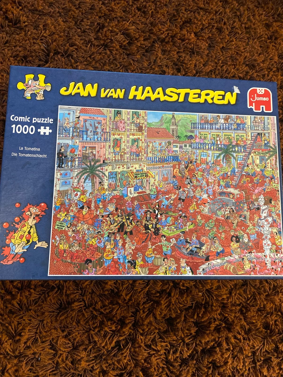 Jan van Haasteren puzzel - La Tomatina (1000 stukjes), Ophalen, Meer dan 50 stukjes, Zo goed als nieuw, 6 jaar of ouder