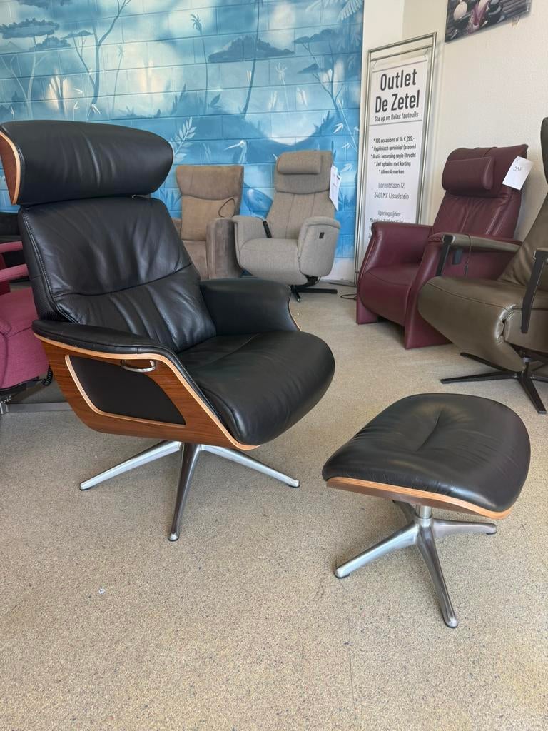 Flexlux relax fauteuil design relaxstoel gratis bezorging, Ophalen of Verzenden, Zo goed als nieuw, Leer, Ruim  100 gebruikte en nieuwe modellen alleen Top merken