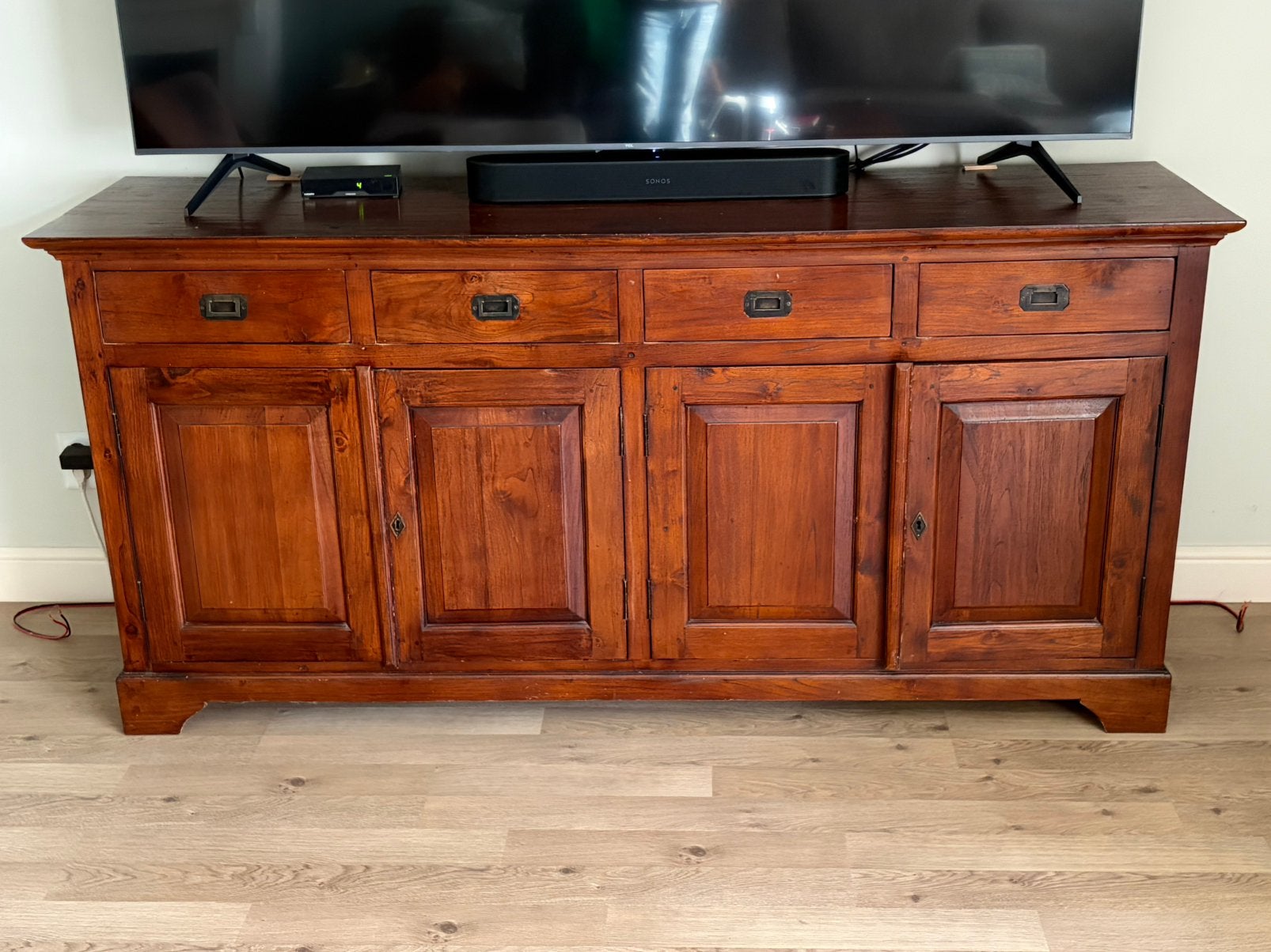Teak Dressoir, Huis en Inrichting, Kasten | Dressoirs, Ophalen, Met deur(en), Teakhout, Zo goed als nieuw