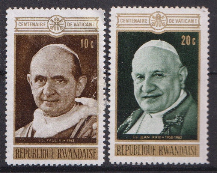 Rwanda 1963 Eeuw van het Vaticaan Pauzen, Verzenden, Postfris, Plaats of Gebouw